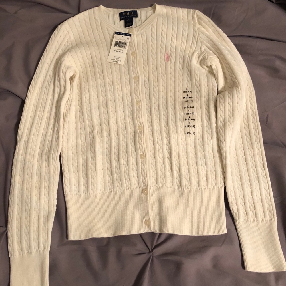 Polo by Ralph Lauren girls cableknit sweater L